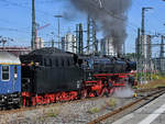 Nachschuss auf doe Dampflokomotive 01 202, welche Mitte September 2019 am Hauptbahnhof Stuttgart zu Gast war.