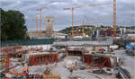 Update Bahnhofsbaustelle Stuttgart -     Blick auf den zukünftigen Südkopf des neuen Stuttgarter Hauptbahnhofes.