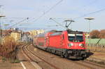 147 014 mit IRE nach Karlsruhe am 01.12.2018 in Stuttgart-Zuffenhausen.