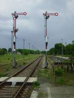Die immer seltener werdende Schnheit der Formsignale konnte am Nachmittag des 29.05.2013, in Form der Ausfahrsignale H und I im Bahnhof Templin, bestaunt werden.