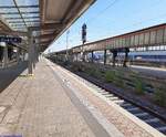 26. August 2022: Trier HBF an der Moselstrecke, Blickrichtung nach Koblenz.