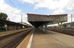 Die Bahnsteige 11, 12 und 13 in Trier Hbf; 10.07.2012