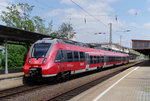 Auf Hamsterfahrt - 442 202 war als RB Koblenz - Trier unterwegs und hat sein Ziel den Hbf. von Trier erreicht. Die Hamsterbäckchen sind auf der Moselstrecke zwischen Koblenz und Trier, sowie auf der Obermoselstrecke von Trier nach Perl unterwegs.
Auf Obermoselstrecke verkehren meist die  Minihamster . Nun geht es für 442 202 in die Abstellung. 24.05.2016