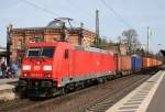 185 353 mit KT 50367 (Maschen Rbf–Ingolstadt Nord) am 12.04.2015 in Uelzen