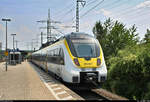 8442 801 (Bombardier Talent 2) von Abellio Rail Baden-Württemberg als RB 19559 (RB17a) von Pforzheim Hbf nach Bietigheim-Bissingen steht im Bahnhof Vaihingen(Enz) auf Gleis 1.
[26.7.2019 | 14:08 Uhr]