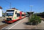 Nachschuss auf 650 641-3 (VT 245 | Stadler Regio-Shuttle RS1) der Hohenzollerischen Landesbahn AG (HZL) als HzL88610 nach Bräunlingen Bahnhof, die in ihrem Startbahnhof Villingen(Schwarzw) auf