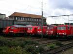 6 verschiedene  Lokschnauzen  in Wanne Eickel Hbf.,Lokpark,  von links 145 078-2,232 694-0,185 330-8,140172-8,151 169-0,155 157-1.(04.10.2008)