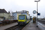 Agilis VT 650.722 am grauen Morgen des 27.01.2018 im Bahnhof Weiden