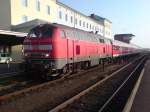 218 359-8 auf Gleis 1 nach Hof  Hbf am 16.03.07 in Weiden (Oberpfalz)