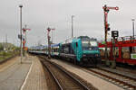 DB 245 204-3 erreicht mit einem RE6 aus Hamburg-Altona den Endbahnhof Westerland(Sylt). (15.05.2023)
