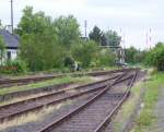 Wiesbaden-Dotzheim mit Ausfahrstgleisen Richtung Wiesbaden Hbf; 07.08.2007