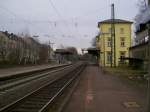 Blick aus Richtung Westen in den Bahnhof Wiesbaden-Biebrich, an der KBS 466; 15.01.2008