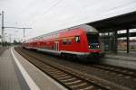 Regionalbahn im Bahnhof von Wittenberge am 24.08.2012 zur Fahrt nach Schnebeck Salzelmen 