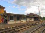 Das Eingangsportal zur Bahnhofsunterfhrung am Bahnsteig 1 in Wittlich Hbf; 10.07.2012