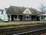 Der Anblick des Zeller Bahnhofes vom Bahnsteig aus gesehen.