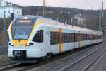 Der ET 7.09 der Eurobahn auf Testfahrt in Wuppertal-Steinbeck , am 26,11,09
