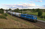 151 085-8 ist mit Zement nach Deuna unterwegs und wurde an der Blockstelle Zscherben fotografiert.

🧰 ENON Gesellschaft mbH & Co. KG, eingesetzt bei der Eisenbahngesellschaft Potsdam mbH (EGP)
🕓 9.8.2023 | 19:21 Uhr