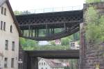 Die Alte Eisenbahnbrcke von der Strecke Weil der Stadt in Calw am 10.05.2013     Darauf soll bald die Neue S Bahn fahren nach Weil der Stadt wenn die Strecke Reaktiviert ist.