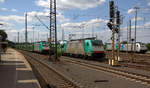 186 123 von Railtraxx steht in Aachen-West mit einem Jaguar-Autozug aus Graz-Vbf(A) nach Zeebrugge(B).
