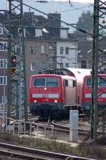 111 016 in der Aachener Abstellgruppe 28.3.10