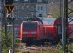 146 017-9 mit dem RE1/5 Ersatzpark abgestellt in Aachen Hbf, 9.10.10