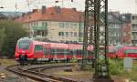 Die beiden Bombardier Hamsterbacken der S-Bahn Nrnberg, 442 745 und 442 250 stehen am 17.10.2011 immer noch in Aachen Hbf.