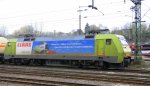 152 005-5 von DB  Claas  steht an der Laderampe in Aachen-West bei Wolken am 14.4.2012.