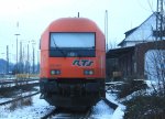 2016 905-9 und 2016 907-5 beide von der RTS stehen auf dem  Abstellgleis in Aachen-West bei Schnee am kalten Abend des 19.1.2013.