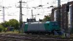 185 609-5 von LTE steht  abgestellt im Aachener-Hbf in der Morgensonne am Morgen vom 11.8.2014.