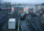 Ein Blick auf das Bahn Werk in Aachen-Hbf.
Aufgenommen von der Burtscheider Brücke. 
Bei Regenwetter am Morgen vom 17.11.2016.