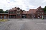 HERINGSDORF (Landkreis Vorpommern-Greifswald), 07.07.2025, Blick auf das Gebäude des Bahnhofs Seebad Ahlbeck