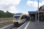 ALTENBEKEN (Kreis Paderborn), 26.07.2020, Endstation für VT2.06a, der als RE82 von Bielefeld Hbf gekommen ist