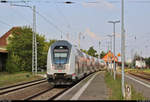 Nachschuss auf DBpbzfa 668.2 mit Zuglok 146 577-2 DB als umgeleiteter IC 1959 (Linie 51) von Düsseldorf Hbf nach Leipzig Hbf, der den Bahnhof Angersdorf auf der Bahnstrecke Halle–Hann.