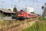 DB 143 267 mit dem Zusatz RE im Bf Anklam am 30.07.2021 