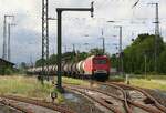 156 002-8 D-FWK | Anklam [WAK] | Mai 2022 | Sirupzug kurz nach der Ankunft von der Grenze der DB Anlage aus aufgenommen | (ZVG)