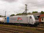 Am 23.Juli 2010 legte die TXL 185-696 in Ansbach einen kurzen Halt ein.