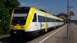 ,,DB Regio Alb-Bodensee  im 3 Löwen-Takt`` 612612 Diesel-Triebzug  steht im Bahnhof Aulendorf zur Abfahrt bereit.  Am 03.06.2017.