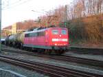 BR 151 am 01.04.05 mit einem Kesselganzzug durch Backnang in Richtung Kornwestheim.