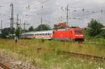 101 117 IC fhrt aus Bad Kleinen nach Rostock. 28.06.2007