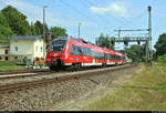 442 271  Neustadt b.Coburg  (Bombardier Talent 2) des Franken-Thüringen-Express (FTX | DB Regio Bayern) als RE 4987 von Leipzig Hbf nach Nürnberg Hbf durchfährt den Bahnhof Bad
