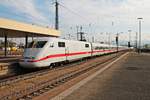 Einfahrt am 12.10.2015 von 401 014-6  Friedrichshafen  als ICE 70 (Basel SBB - Hamburg Altona) auf Gleis 4 in Basel Bad Bf aus Richtung Basel SBB.