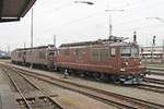 Re 4/4 170 (425 170-8)  Brig-Glis  stand am 27.11.2016 zusammen mit Re 4/4 195 (425 195-5)  Unterseen , Re 4/4 172 (425 172-4)  Eggerberg  und weiteren BLSC-Maschienen abgestellt im Badischen Bahnhof von Basel und warteten auf ihren nächsten Einsätzen.