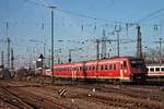 Einfahrt am 14.02.2018 von 611 024 als Leerzug (BW Haltingen - Basel Bad Bf) in den Zielbahnhfo, als dieser durchs nördliche Vorfeld in Richtung Bahnsteig fuhr.