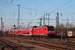 Einfahrt am Nachmittag des 14.02.2018 von 146 234-0 mit ihrer RB (Offenburg - Basel Bad Bf) durchs nördliche Vorfeld vom Zielbahnhof.