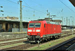 185 046-0 DB rangiert im Bahnhof Basel Bad Bf (CH) Richtung Rangierbahnhof Basel-Muttenz.