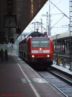 146 110 ist gerade in Basel Badischer Bahnhof aus Offenburg eingefahren (03.07.2007)