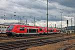 Nachschuss auf 641 004, als dieser am Nachmittag des 25.09.2019 zusammen mit 641 017 und 641 016 als Lokzug aus dem BW haltingen in den Badischen Bahnhof von Basel in Richtung Bahnsteig fuhren.