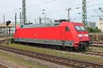 Am Nachmittag des 29.06.2015 stand 101 040-4 südlich von Bahnsteig 4/5 abgestellt in Basel Bad bf und wartet auf ihren nächsten Einsatz.