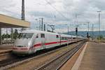 Einfahrt am 13.07.2015 von 401 009-6/401 069-0  Worms  als ICE 70 (Basel SBB - Hamburg Altona) auf Gleis 4 in Basel Bad Bf.