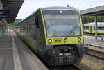 Dieseltriebzug von Agilis im Bhf Bayreuth am 15. August 2022
